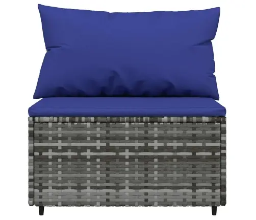 3-Daļīgs Dārza Atpūtas Mēbeļu Komplekts, Pelēka Pe Rotangpalma Vidaxl 3-Daļīgs Dārza Atpūtas Mēbeļu Komplekts, Pelēka Pe Rotangpalma Vidaxl