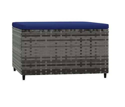 Dārza Kāju Soliņš Ar Spilveniem, Pelēka Pe Rotangpalma Vidaxl