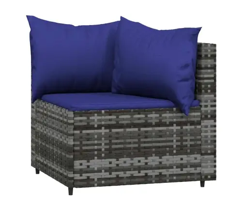 3-Daļīgs Dārza Atpūtas Mēbeļu Komplekts, Pelēka Pe Rotangpalma Vidaxl