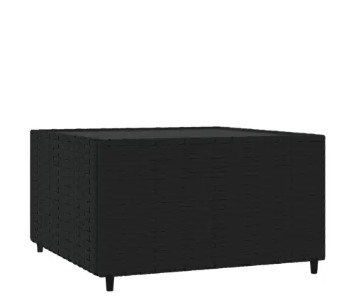 Sodo Kavos Staliukas, Juodas, 50X50X30cm Poliratanas