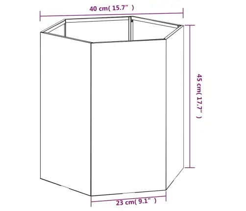 Dārza Puķu Kaste, Rūsas Krāsā, 40X40X45 Cm, Kortena Tērauds Vidaxl