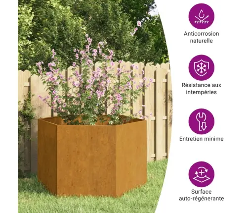 Taimekast, Rooste, 60X60X45 cm Corten Teras