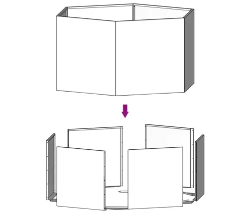 Taimekast, Rooste, 90 X 90 X 45 cm Corten Teras