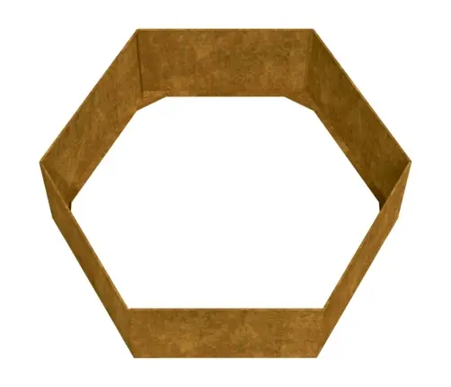 Taimekast, Rooste, 138X120X45 cm Corten Teras