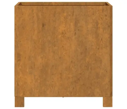 Puķu Kaste Ar Kājām, Rūsas Krāsā, 40X40X40 Cm, Kortena Tērauds Vidaxl