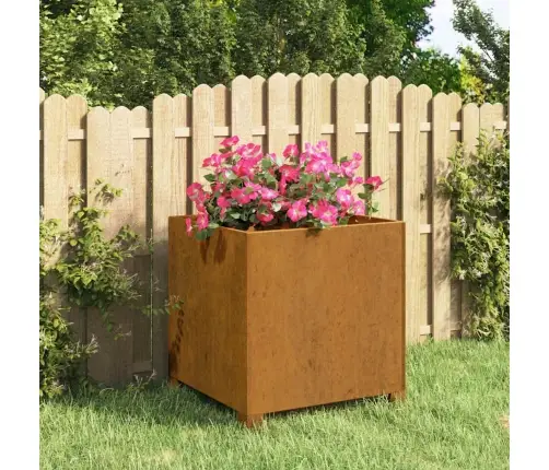 Lovelis Su Kojelėmis, Rūdžių, 40X40X40cm Corten Plienas