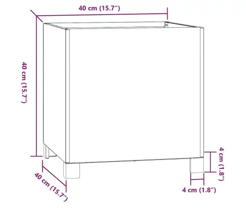 Loveliai Su Kojelėm, 2Vnt., Rūdžių, 40X40X40cm Corten Plienas