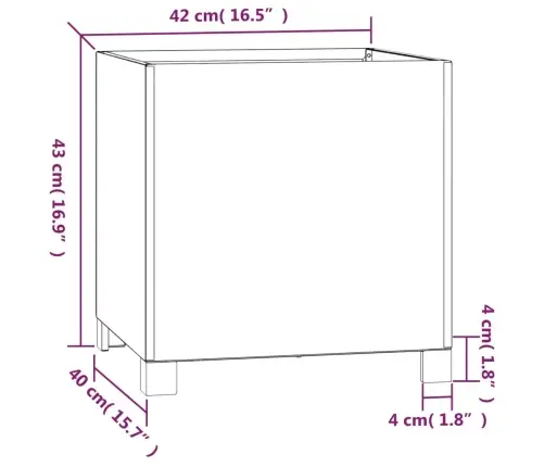 Puķu Kastes Ar Kājām, 2 Gb., Rūsas, 42X40X43Cm, Kortena Tērauds Vidaxl