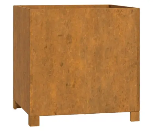 Puķu Kaste Ar Kājām, Rūsas Krāsā, 49X47X50 Cm, Kortena Tērauds Vidaxl