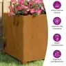 Puķu Kaste Ar Kājām, Rūsas Krāsā, 49X47X50 Cm, Kortena Tērauds Vidaxl