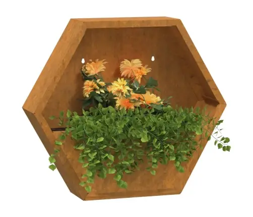 Sienas Puķu Kastes, 2 Gb., Rūsgans Kortena Tērauds, 46X10X40 Cm Vidaxl