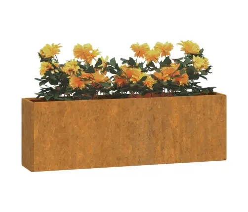 Sienas Puķu Kastes, 2 Gb., Rūsgans Kortena Tērauds, 53X10X17 Cm Vidaxl