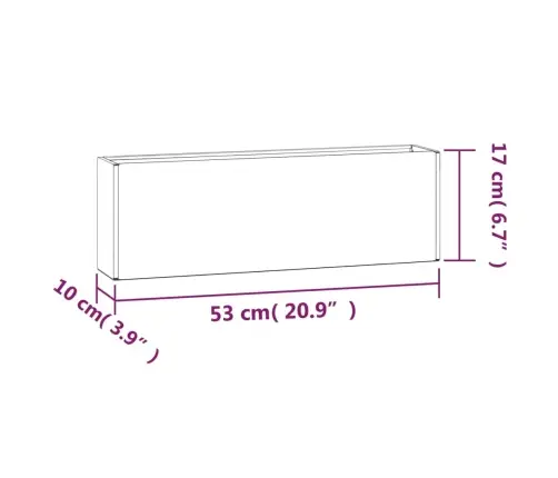Sienas Puķu Kastes, 2 Gb., Rūsgans Kortena Tērauds, 53X10X17 Cm Vidaxl