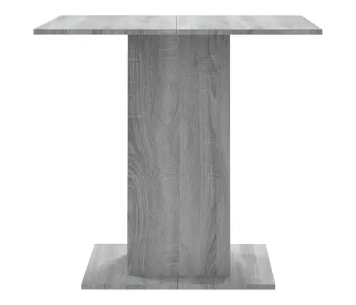 Valgomojo Stalas, Pilkas Ąžuolo, 80X80X75cm Apdirbta Mediena