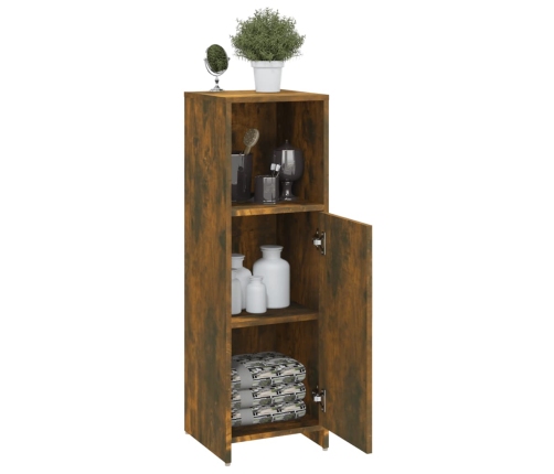 Vannitoakapp, Suitsutatud Tamm, 30 X 30 X 95 cm Tehispuit