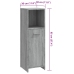 Vannitoakapp, Hall Sonoma Tamm, 30 X 30 X 95 cm Tehispuit