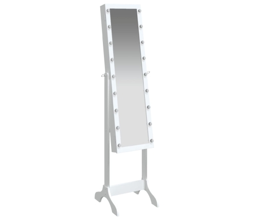 Grīdas Spogulis Ar Led, Balts, 34X37X146 Cm Vidaxl