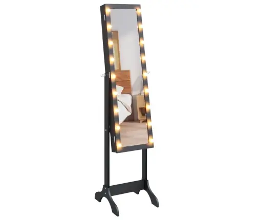 Grīdas Spogulis Ar Led, Melns, 34X37X146 Cm Vidaxl Grīdas Spogulis Ar Led, Melns, 34X37X146 Cm Vidaxl