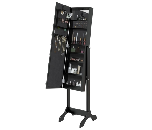 Laisvai Pastatomas Veidrodis Su Led, Juodas, 34X37X146Cm