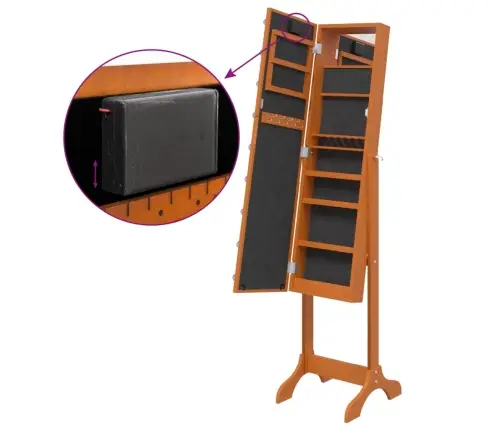 Eraldiseisev Peegel Led-Tuledega, 34 X 37 X 146 Cm