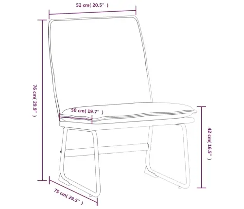 Atpūtas Krēsls, Melns, 52X75X76 Cm, Audums Vidaxl