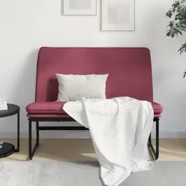 Suoliukas, Raudonojo Vyno Spalvos, 100X75X76cm Audinys