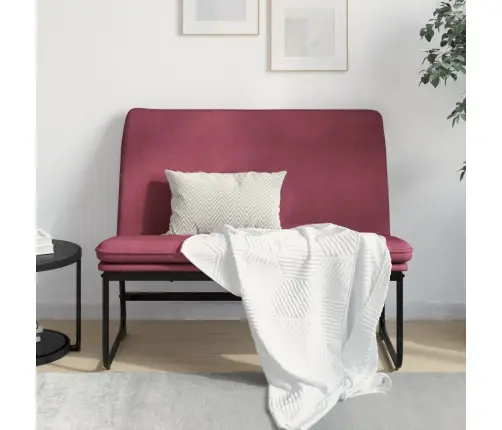 Suoliukas, Raudonojo Vyno Spalvos, 100X75X76cm Audinys