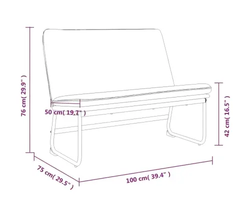Sols, Zils, 100X75X76 Cm, Audums Vidaxl