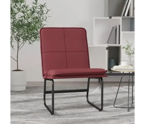 Poilsio Kėdė, Raudonojo Vyno Spalvos, 54X75X76cm Dirbtinė Oda