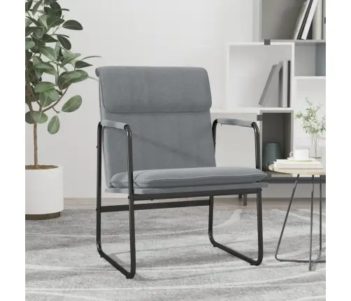 Poilsio Kėdė, Šviesiai Pilkos Spalvos, 55X64X80cm Audinys