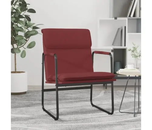 Poilsio Kėdė, Raudonojo Vyno Spalvos, 55X64X80cm Dirbtinė Oda