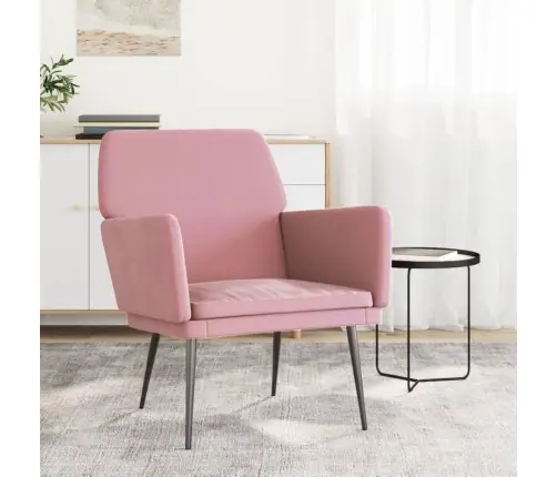 Tugitool, Roosa, 62 X 79 X 79 cm Samet