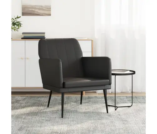 Tugitool, Must, 61X78X80 cm Kunstnahk