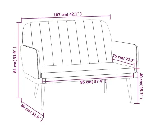 Pink, Veinipunane, 107 X 80 X 81 cm Kunstnahk