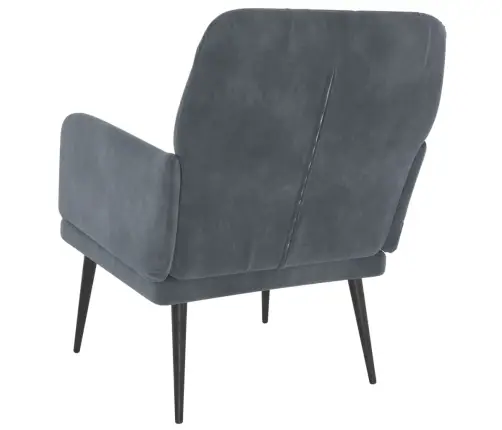 Krėslas, Tamsiai Pilkos Spalvos, 62X79X79cm Aksomas Krėslas, Tamsiai Pilkos Spalvos, 62X79X79cm Aksomas
