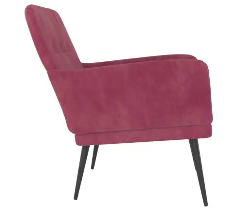 Atpūtas Krēsls, Vīnsarkans, 62X79X79 Cm, Samts Vidaxl