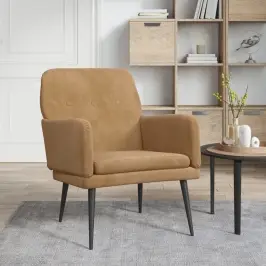 Tugitool, Pruun, 62 X 79 X 79 cm Samet