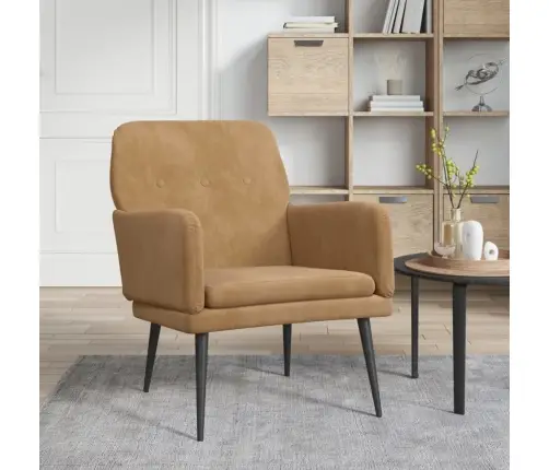 Atpūtas Krēsls, Brūns, 62X79X79 Cm, Samts Vidaxl