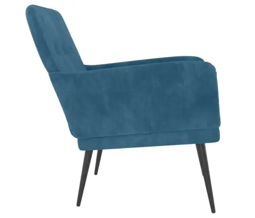 Atpūtas Zila, Melns, 62X79X79 Cm, Samts Vidaxl