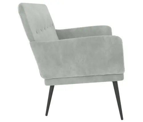 Sols, Gaiši Pelēks, 108X79X79 Cm, Samts Vidaxl