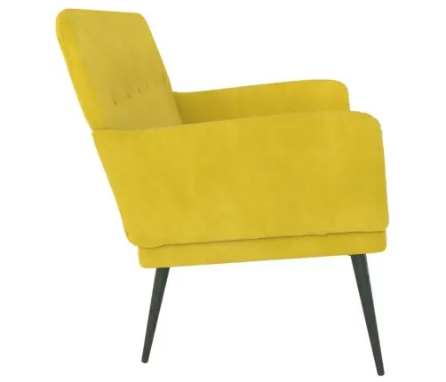 Sols, 108X79X79 Cm, Dzeltens Samts Vidaxl