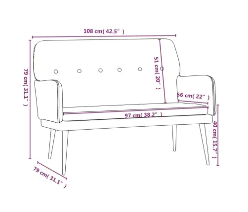 Sols, 108X79X79 Cm, Zila Samts Vidaxl