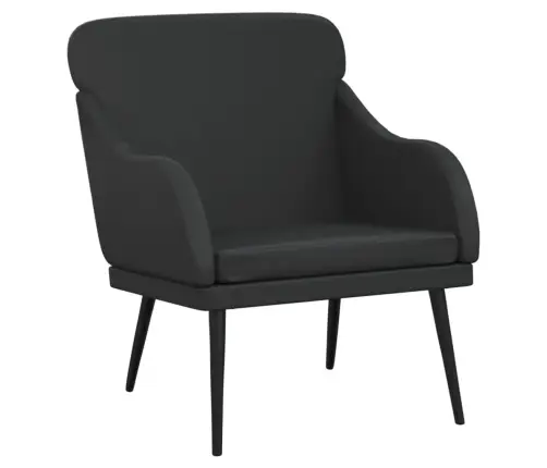 Krėslas, Juodos Spalvos, 63X76X80cm Dirbtinė Oda