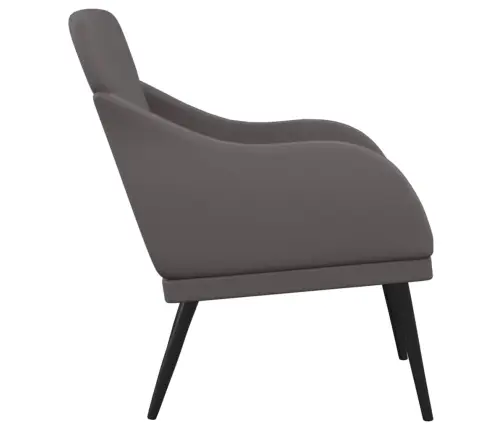 Atpūtas Krēsls, Pelēks, 63X76X80 Cm, Mākslīgā Āda Vidaxl