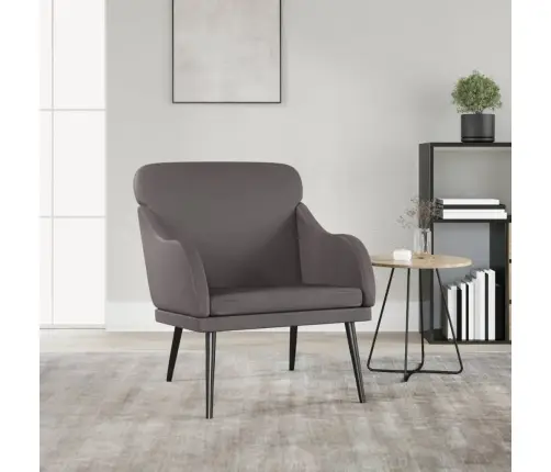 Atpūtas Krēsls, Pelēks, 63X76X80 Cm, Mākslīgā Āda Vidaxl