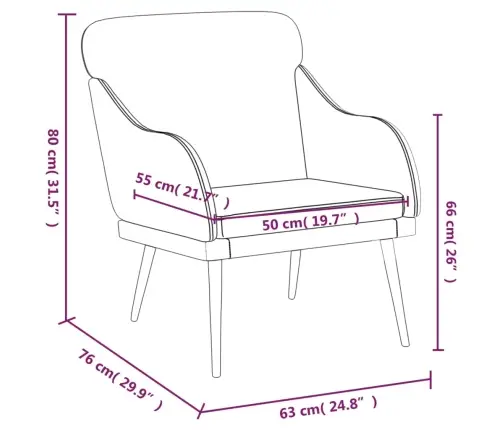Tugitool, Veinipunane, 63 X 76 X 80 cm Kunstnahast