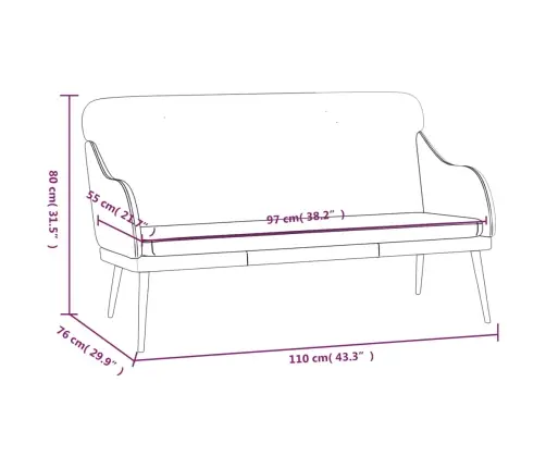 Pink, Cappuccino, 110 X 76 X 80 Cm Kunstnahk