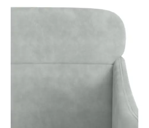 Krėslas, Šviesiai Pilkos Spalvos, 63X76X80cm Aksomas