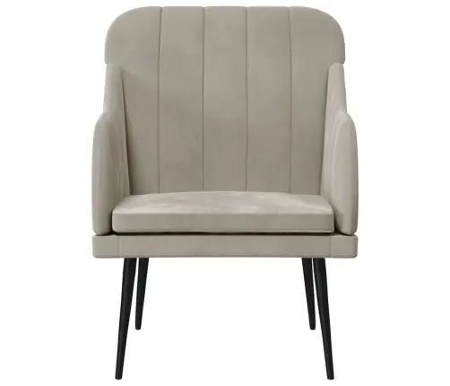 Atpūtas Krēsls, Gaiši Pelēks, 63X76X80 Cm, Samts Vidaxl