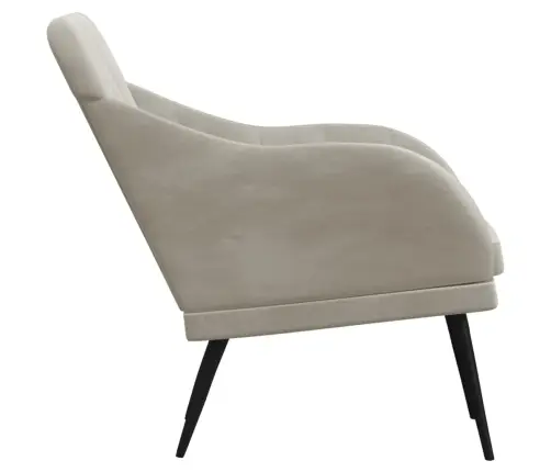 Atpūtas Krēsls, Gaiši Pelēks, 63X76X80 Cm, Samts Vidaxl